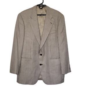 Chaps‎ Ralph Lauren Mens Blazer Sport Coat Silk Wool Blend Two Button 42T